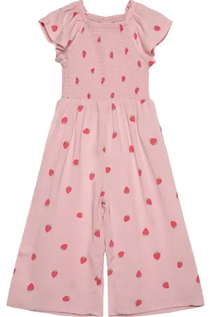 Lindex Jumpsuit Ss Smock Aop Jumpsuit Haalari Pink