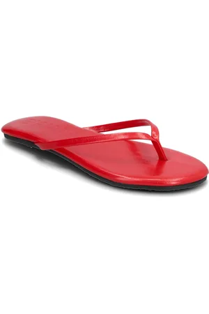 Bianco Biamexico Flip Flop Faux Leather Flipflopit Rantasandaalit Sandaalit Red
