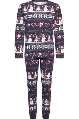 Christmas Sweats Christmas Heart Pajamas Navy Kids Pyjamasetti Pyjama Navy