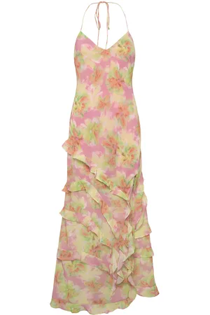 Bardot Cantara Printed Maxi Dress Maksimekko Juhlamekko Pink