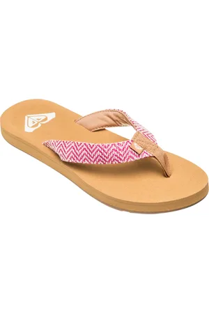 Roxy Porto Raffia Ii Shoes Summer Shoes Sandals Flip Flops Brown