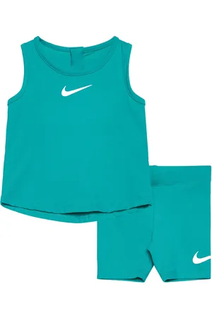 Nike Ks-Knit Short Set Sport Sets With Short-sleeved T-shirt Green