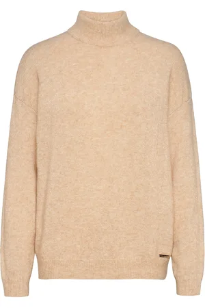 Karen by Simonsen Norakb Turtleneck Tops Knitwear Turtleneck Cream