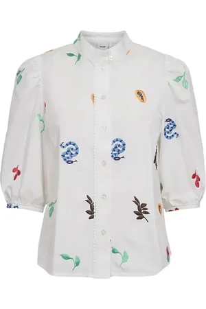 Numph Nuvalentine Shirt Tops Shirts Short-sleeved White