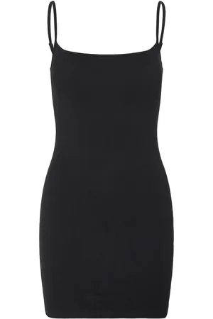 Gina Tricot Basic Mini Slip Dress Lyhyt Mekko Black