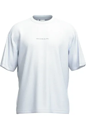 SELECTED Slhlooseoscar Graphic Ss O-Neck Tee Tops T-shirts Short-sleeved White