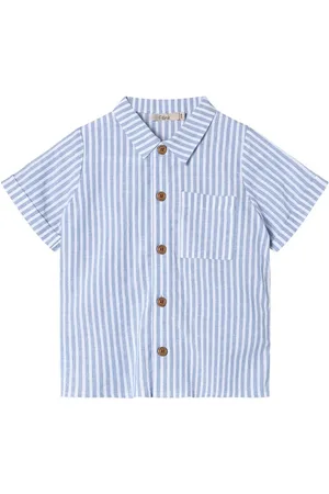 Fliink Vira Ss Shirt Tops Shirts Short-sleeved Shirts Blue