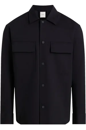 Calvin Klein Double Weave Overshirt Tops Overshirts Black