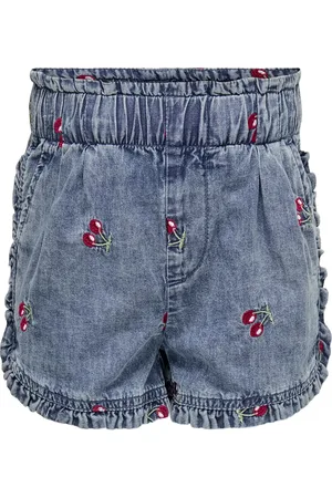 ONLY Kmgdandy Cherry Frill Dnm Shorts Bottoms Shorts Blue
