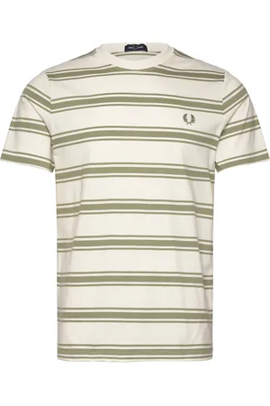 Fred Perry Fine Stripe T-Shirt Tops T-shirts Short-sleeved Green