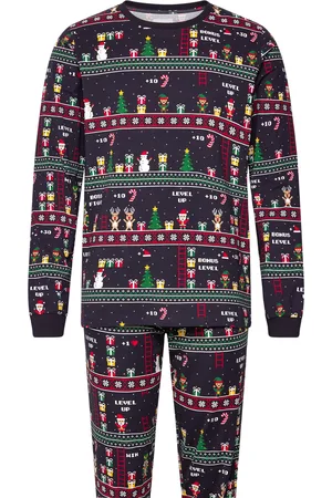 Christmas Sweats Vintage Gaming Pyjamas Pyjama Navy