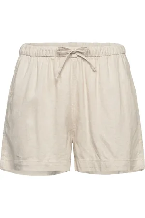 Lindex Shorts Linen Blend Bottoms Shorts Cream