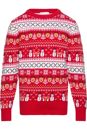 Christmas Sweats The Reinstyle Sweater Red Kids Tops Knitwear Pullovers Red