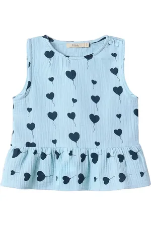Fliink Love Ss Top Tops T-shirts Sleeveless Blue