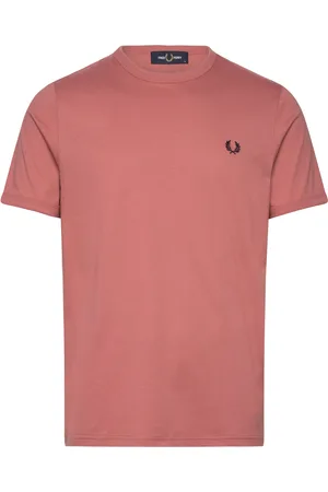 Fred Perry Ringer T-Shirt Tops T-shirts Short-sleeved Coral