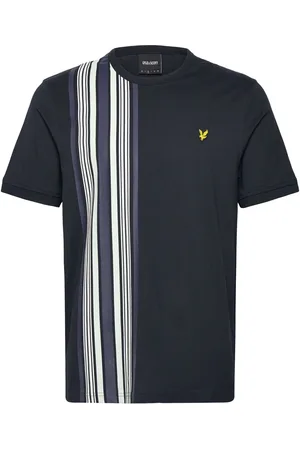 Lyle & Scott Deck Stripe T-Shirt Tops T-shirts Short-sleeved Black