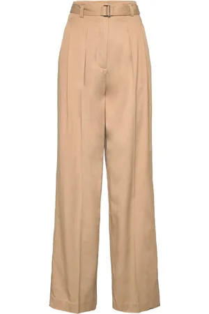 GANT D2. Hw Pleated Fluid Chinos Bottoms Trousers Chinos Beige