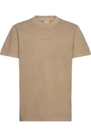 G-Star Overdyed Center Chest Loose R T Tops T-shirts Short-sleeved Beige