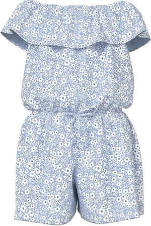 NAME IT Nkfvinaya Ss Playsuit Fffff Noos Jumpsuit Haalari Blue