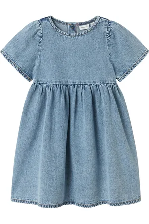 NAME IT Nmfgemma Loose Dnm Dress 4070-Ov H Dresses & Skirts Dresses Casual Dresses Short-sleeved Casual Dresses Blue