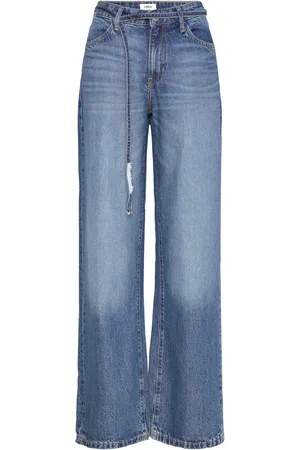 Lindex Trouser Denim Johanna Bottoms Jeans Straight-regular Blue