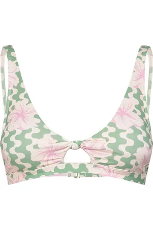 Roxy Hibiscus Daze Elong Tri Bra Sport Bikinis Bikini Tops Triangle Bikinitops Multi/patterned
