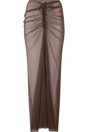 Aya Label The Athena Skirt Mesh Skirts Knee-length & Midi Skirts Brown
