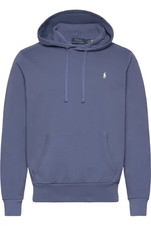 Ralph Lauren Loopback Fleece Hoodie Tops Sweat-shirts & Hoodies Hoodies Blue