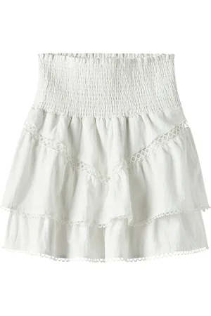 LMTD Nlfhosta Short Skirt Dresses & Skirts Skirts Short Skirts White