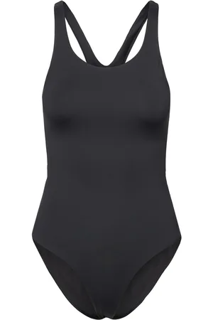 Casall Deep Racerback Swimsuit Sport Swimsuits Black