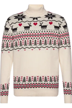 Christmas Sweats The Greenlandish Christmas Sweater Tops Knitwear Turtlenecks Cream