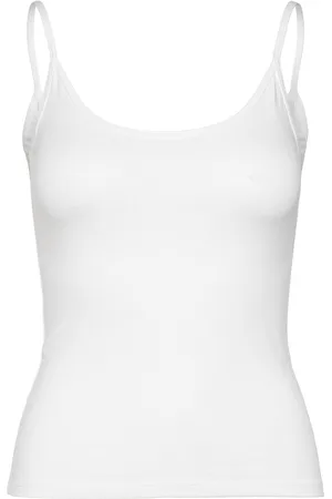 Gina Tricot Basic Strap Singlet Tops T-shirts & Tops Sleeveless White