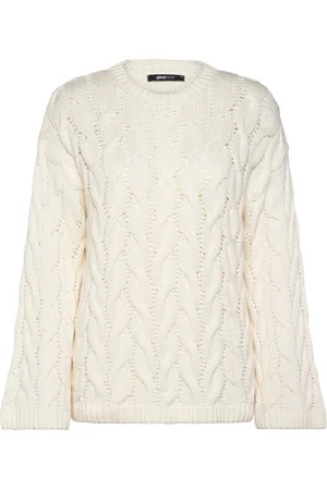 Gina Tricot Cable Knitted Sweater Tops Knitwear Jumpers Cream