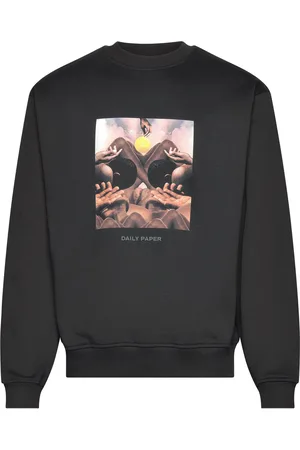 Daily paper Landscape Over D Sweater Designers Sweat-shirts & Hoodies Sweat-shirts Black
