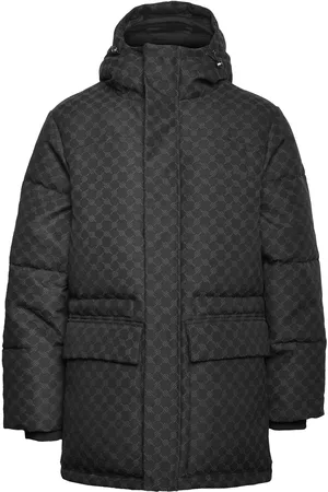 Daily paper Oba Cotton Monogram Puffer Vuorillinen Takki Topattu Takki Black