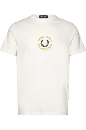 Fred Perry Sportswear Graphic Tee Tops T-shirts Short-sleeved White