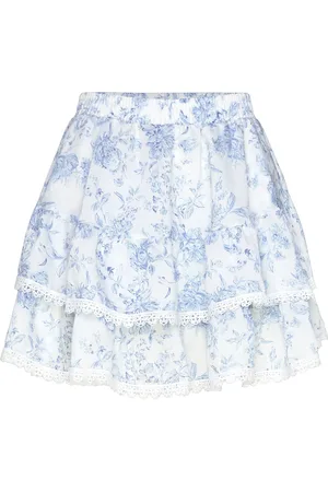 Gina Tricot Boho Mini Skirt Skirts Short Skirts Blue