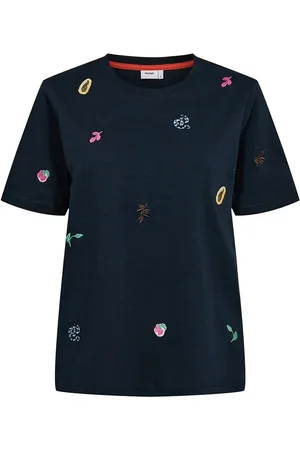 Numph Nuzoey T-Shirt - Gots Tops T-shirts & Tops Short-sleeved Navy