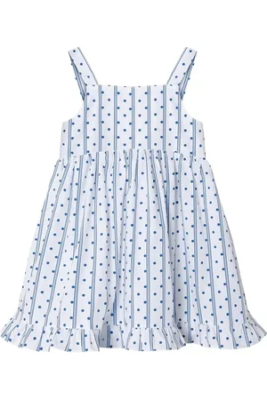 Fliink Polka Sl Dress Dresses & Skirts Dresses Casual Dresses Sleeveless Casual Dresses White