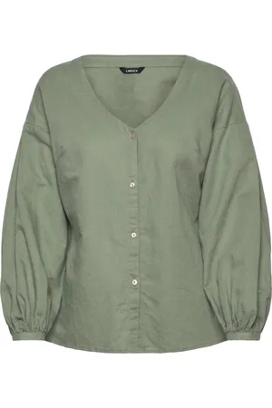Lindex Blouse Emina Tops Blouses Long-sleeved Green