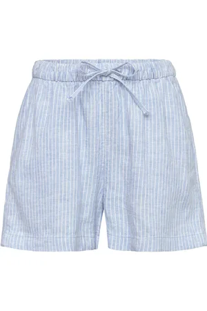 Lindex Shorts Linen Blend Bottoms Shorts Blue