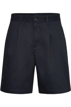 Fred Perry Long Pleated Short Bottoms Shorts Chinos Shorts Navy
