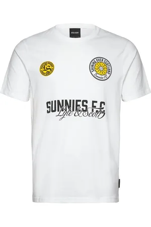 Lyle & Scott Sunnies Fc Graphic T-Shirt Tops T-shirts Short-sleeved White