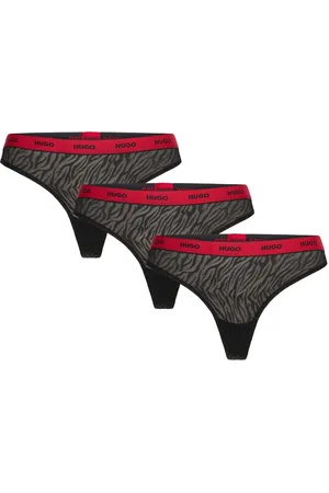HUGO BOSS Triplet Thong Lace Stringit Alusvaatteet Black