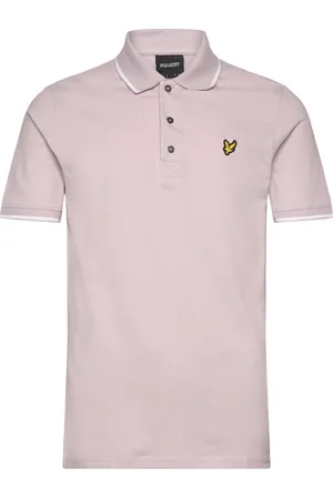 Lyle & Scott Tipped Polo Shirt Tops Polos Short-sleeved Pink