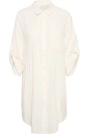 Kaffe Kapauline Shirt Dress Tops Tunics White