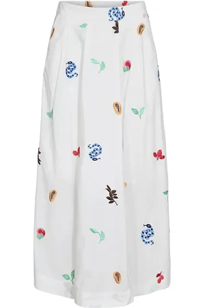 Numph Nuvalentine Skirt Skirts Knee-length & Midi Skirts White