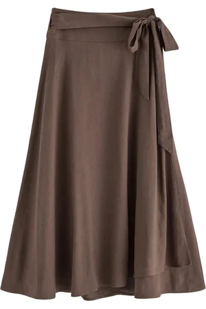 Lindex Skirt Klara Skirts Wrap Skirts Brown
