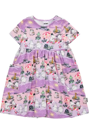Mumin Stranddag Klänning Dresses & Skirts Dresses Casual Dresses Short-sleeved Casual Dresses Purple