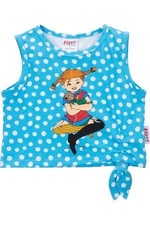 Martinex Prickigt Topp Tops T-shirts Sleeveless Blue